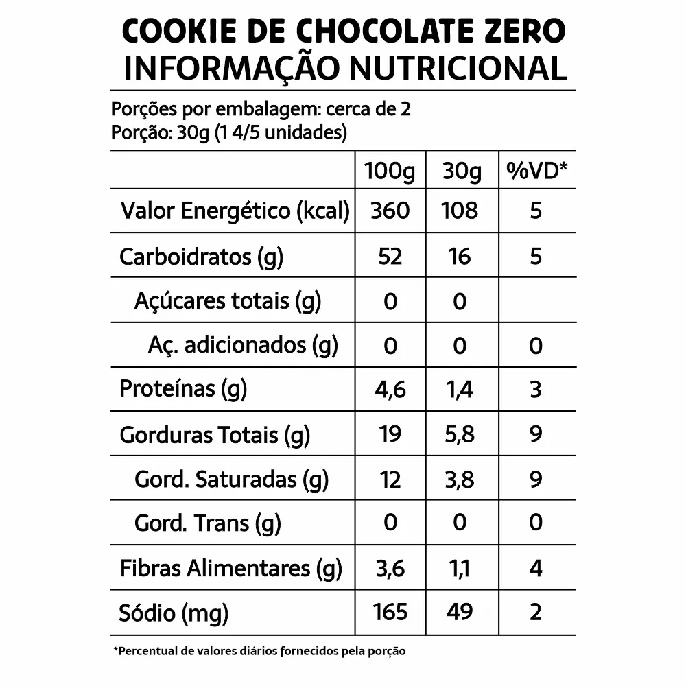 tabela-nutricional-cookie-de-chocolate-sem-gluten-sem-acucar-sem-lactose-belive