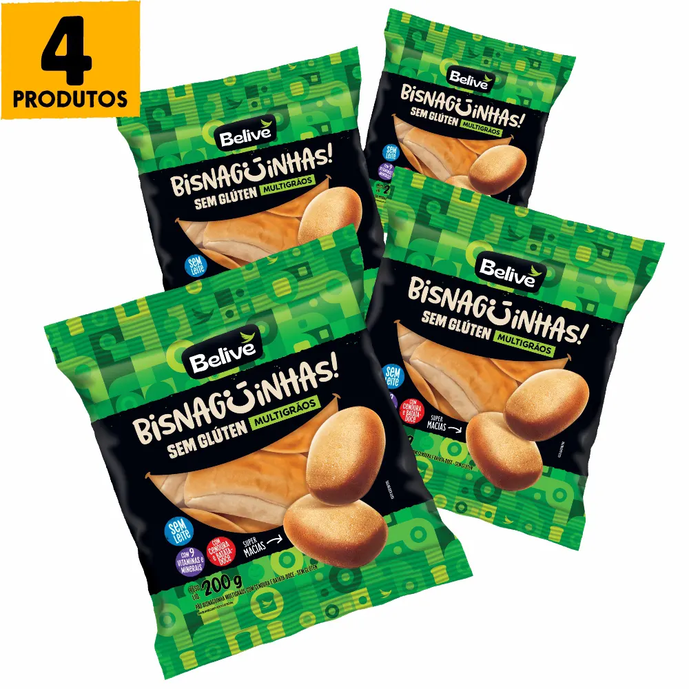 combo-bisnaguinha-sem-gluten-sem -lactose-sem-leite-com-vitaminas-multigraos-belive Combo Bisnaguinha Sem Glúten Sem Lactose Sem Leite Com Vitaminas Multigrãos Belive - 4 pacotes