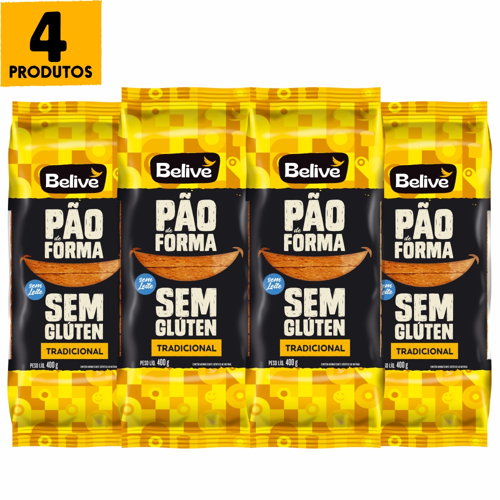 combo-paes-sem-gluten-sem-lactose-sem-leite-tradicionais-belive Combo Pão Sem Glúten Sem Lactose Sem Leite Tradicionais Belive - 4 pacotes