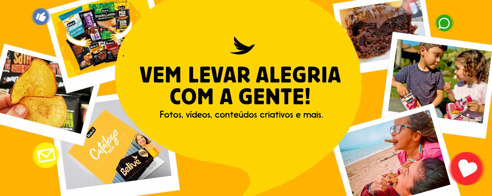 Banner Página de Downloads da Belive: catálogos, vídeos, imagens, conteúdos criativos e mais.